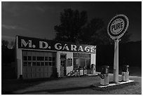 MD Garage at night. Cuyahoga Valley National Park ( black and white)