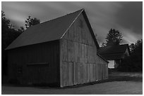 Red barn at dusk. Cuyahoga Valley National Park ( black and white)
