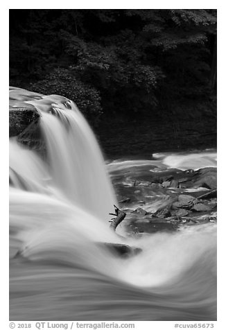 Brink of Great Falls, Bedford Reservation. Cuyahoga Valley National Park (black and white)