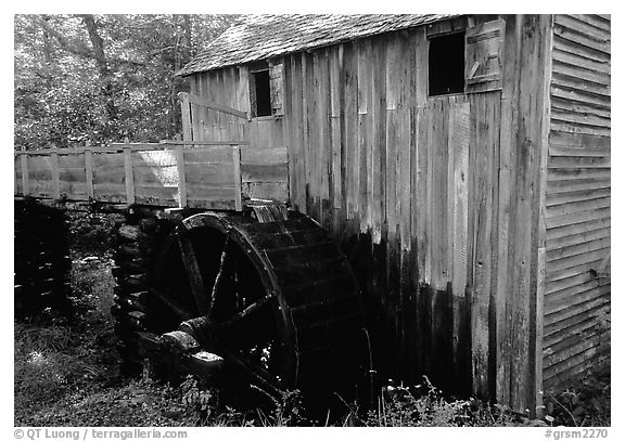 Water-powered gristmill, Cades Cove, Tennessee. Great Smoky Mountains National Park, USA.