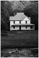 Caldwell House, Big Cataloochee, North Carolina. Great Smoky Mountains National Park ( black and white)