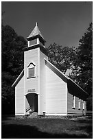 Palmer Chapel Methodist Church, Cataloochee, North Carolina. Great Smoky Mountains National Park ( black and white)