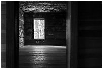 Room in Caldwell House, Big Cataloochee, North Carolina. Great Smoky Mountains National Park ( black and white)