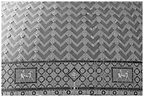 Detail of tiled dome of Quapaw Baths. Hot Springs National Park ( black and white)