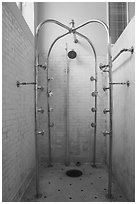 Pressure shower, Fordyce Bathhouse. Hot Springs National Park ( black and white)