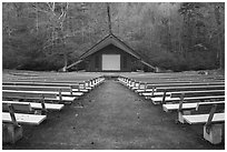 Amphitheater, Gulpha Gorge Campground. Hot Springs National Park ( black and white)