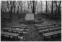 Amphitheater, Dunewood Campground. Indiana Dunes National Park ( black and white)