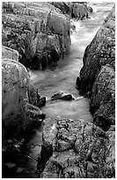 Rock gorge near Scoville point. Isle Royale National Park ( black and white)