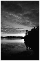 Lake Chippewa at sunset. Isle Royale National Park ( black and white)
