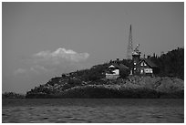 Passage Island Lighthouse 1882. Isle Royale National Park ( black and white)