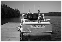 Tour boat Sandy. Isle Royale National Park ( black and white)