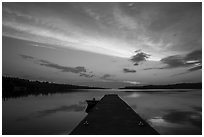 Dock and Moskey Basin, sunrise. Isle Royale National Park ( black and white)