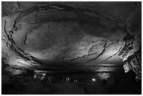 Rotunda Room. Mammoth Cave National Park ( black and white)