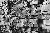 Cliff detail, Castle Rock. New River Gorge National Park and Preserve ( black and white)