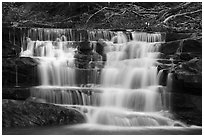 Waterfall, Keeneys Creek. New River Gorge National Park and Preserve ( black and white)