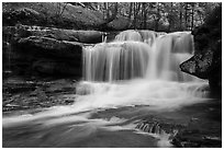 Dunloop Falls. New River Gorge National Park and Preserve ( black and white)