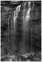 Detail of Kates Falls. New River Gorge National Park and Preserve ( black and white)