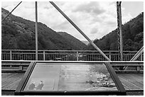 A Vital Link interpretive sign. New River Gorge National Park and Preserve ( black and white)