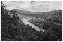 View from Brooks Overlook. New River Gorge National Park and Preserve ( black and white)