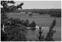 Kabetogama Lake Overlook, morning. Voyageurs National Park ( black and white)