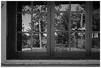 Kabetogama Lake window reflexion, Ash River visitor center. Voyageurs National Park ( black and white)