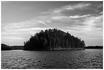 Island, Grassy Bay. Voyageurs National Park ( black and white)
