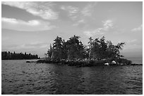 Islet, Rainy Lake. Voyageurs National Park ( black and white)