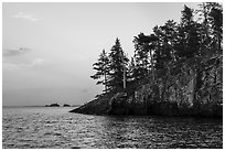 Cliff, Rainy Lake. Voyageurs National Park ( black and white)