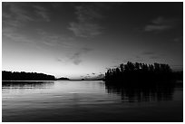 Anderson Bay at dawn. Voyageurs National Park ( black and white)