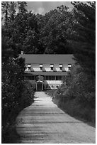 Path and Kettle Falls Hotel. Voyageurs National Park ( black and white)