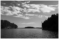 Kings William Narrows and Crane Lake. Voyageurs National Park ( black and white)