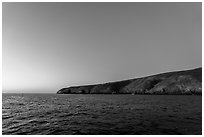 Santa Barbara Island at dawn. Channel Islands National Park ( black and white)