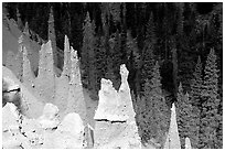 The Pinnacles. Crater Lake National Park ( black and white)