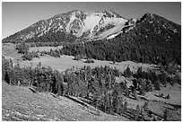 Mount Scott from the base. Crater Lake National Park ( black and white)