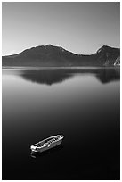 Tour boat, Cleetwood Cove. Crater Lake National Park ( black and white)