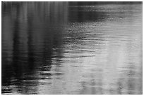 Golden and blue reflections, Cleetwood Cove. Crater Lake National Park ( black and white)