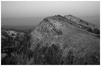 Brokeoff Mountain, dusk. Lassen Volcanic National Park ( black and white)