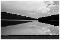 Juniper Lake, late afternoon. Lassen Volcanic National Park ( black and white)