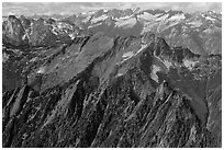 View towards the Pickets, North Cascades National Park.  ( black and white)