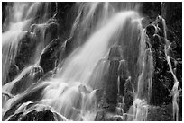 Water falling over volcanic rock, North Cascades National Park.  ( black and white)