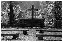 Groseclose meditation site, Stehekin, North Cascades National Park Service Complex.  ( black and white)