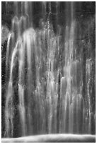 Multiple water channels, bottom of Marymere Fall. Olympic National Park ( black and white)