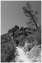 High Peaks trail. Pinnacles National Park ( black and white)