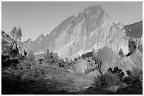 Machete Ridge, late afternoon. Pinnacles National Park ( black and white)