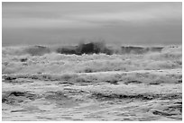 Breaking waves, Enderts Beach. Redwood National Park ( black and white)