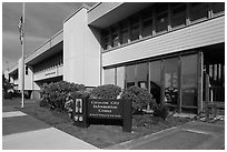 Crescent City Information Center. Redwood National Park ( black and white)