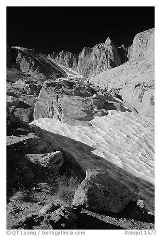 Neve and Keeler Needle. Sequoia National Park (black and white)