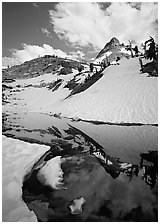 Monarch Lake, early summer. Sequoia National Park ( black and white)