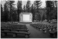 Amphitheater, Lodgepole Campground. Sequoia National Park ( black and white)