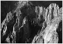 Cathedral Rocks seen from  top of El Capitan, early morning. Yosemite National Park ( black and white)